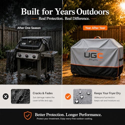 58 Inch Grill Cover, Heavy Duty Waterproof Gas Grill Cover, 420D Outdoor BBQ Grill Cover with Straps & Drawstring, Fits Weber Genesis, Char-Broil, Nexgrill, Monument 3-5 Burner Grills. - Image 3
