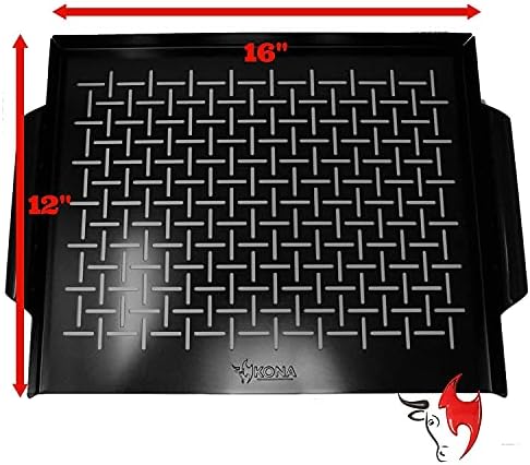 Kona Grill Mat & Grill Pan - The Ultimate Non-Stick Grilling Tray Combo - Image 3
