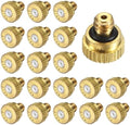M METERXITY 20-Pack Brass Misting Nozzles, 0.016inch/0.4mm Orifice Heavy Duty 10/24 UNC Screw Thread Misting Nozzle Plug for Outdoor Spray Cooling System/Patio Mist System/Dust Control by MMETERXITY