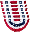 2 x 4 Ft American Bunting Flags Outdoor,US Flag Bunting for Outside, Patriotic Half Fan Bunting Flag Indoor Outdoor for 4th of July Independence Day Memorial Day (Set of 6) by NUOLAN