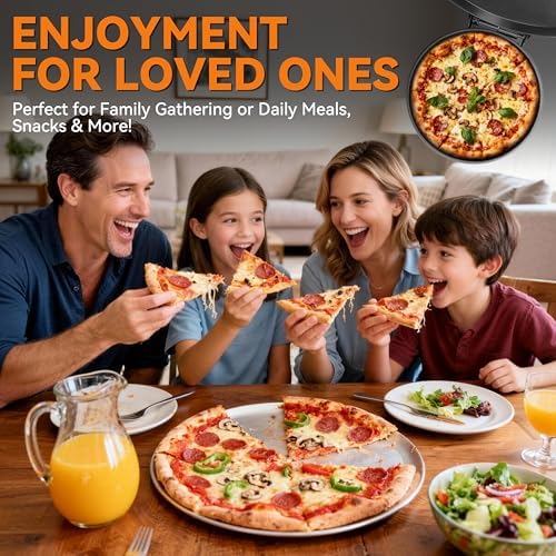 Baker’s Friend Countertop Pizza Maker Electric, 12 Inch Pizza Maker Machine for Home, Quesadilla Maker, Non-stick Cooking Plates,Horno Para Pizza, 1400W, Graphite - Image 5