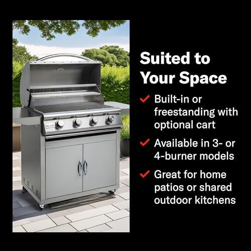 Blaze Prelude LBM Built-In Natural Gas Grill | 32-Inch 4-Burner BBQ with 56,000 BTUs | 304 Stainless Steel Construction | Flame Stabilizing Grids | BLZ-4LBM-NG - Image 6