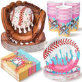 Suclain 150 Pcs Ice Cream Drip Baseball Tablewear, Baseball Party Supplies by Suclain