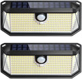 Brightever Solar Outdoor Lights, 4000LM 388 LEDs Motion Sensor Solar Powered Outdoor Light, IP65 Waterproof Exterior Flood Security Lights with 270° Wide Angle & 3 Modes for Patio Garage, 2-Pack by Brightever