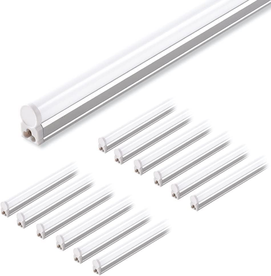 Barrina T5 LED Shop Light 4FT, 4000K Cool White, 2200lm, 20W, 12 Packs by Barrina