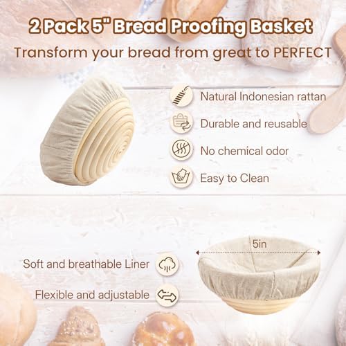 YONILL Mini Double Dutch Oven with Lid for Sourdough Bread Baking (White) - Image 5