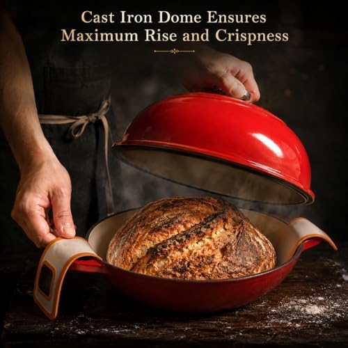 AHJ 6QT Enameled Cast Iron Dutch Oven for Sourdough Bread Baking - Image 5