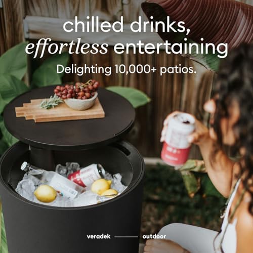 Veradek Kona Cooler Side Table - Outdoor Cooler Table and Ice Chest - Image 7