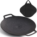 Korean Grill Pan with Nonstick 6-Layer Coating, 13" Round BBQ Griddle with Bag, Compatible for Induction, Gas Stove, Electric Cooktop, Indoor or Outdoor Grilling by Sanbege