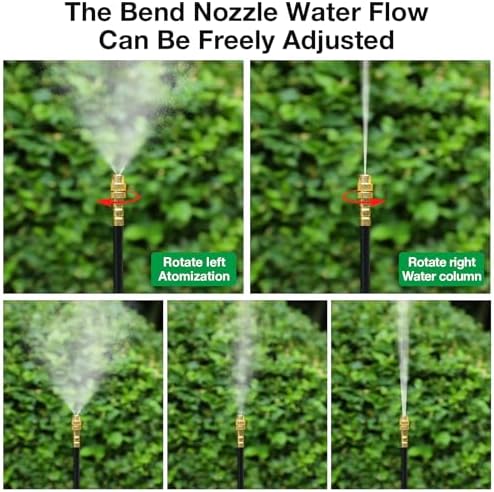 MIXC 50Ft 1/4" Drip Irrigation System,2026-Upgrade Garden Irrigation Kit with 12pcs Adjustable Copper Nozzles,Automatic Atomizing Watering System for Outdoor Plants,Raised Bed,Yard,Potted Plant,Lawn - Image 4