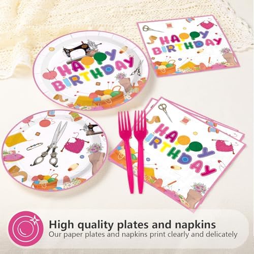 96Pcs Sewing Birthday Party Decorations, Serves 24 - Image 3