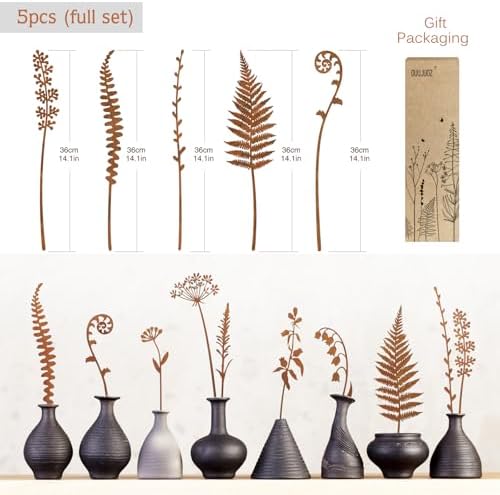 Metal Flowers for Outside,Garden Stakes Decorative,Flower Bed Decor Plant Stakes,Garden Statues Outdoor Clearance,Metal Yard Art Outdoor,Plant Decorations for Pots - Image 6