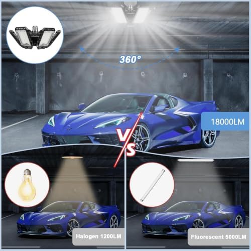 Aoretic LED Garage Lights 180W 18000LM 6500K, 2 Pack - Image 3
