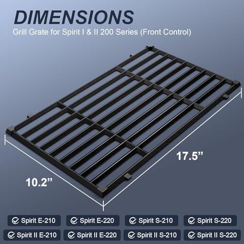 Grill Parts for Weber Spirit 2 GS4 E210, 17.5" Grill Grates & 15.3" Flavorizer Bars for Weber Spirit and Spirit II 200 E/S-210,E/S-220 2 Burner Grill Replacement Parts, 7637 and 7635 BBQ Rebuild Kit - Image 2