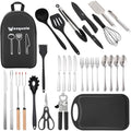 Wesqunie Silicone Cooking Utensils Set, Cookware Set for Outdoor Camping by WesqunieOutdoorAccessories