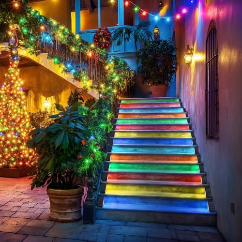 PATIOWIN 12 Pack Solar Step Lights for Outside, 24 LEDs Solar Stair Lights Waterproof IP65, Solar Deck Lights Outdoor Decor for Garden, Porch - Image 4