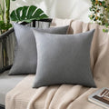 MIULEE Decorative Outdoor Pillow Covers Euro Waterproof 26x26 Light Grey by MIULEE