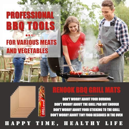 Set of 8 Copper Grill Mats for Outdoor Gas Grill - Image 2