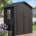 DWVO 6x4 FT Outdoor Resin Storage Shed with Reinforced Floor Window & Vent by DWVO