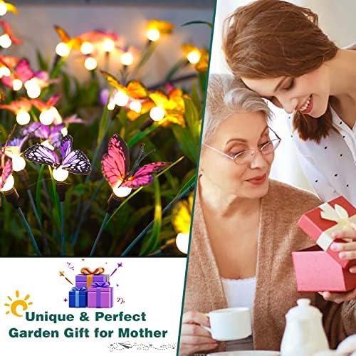 TONULAX Solar Garden Lights - 6 Pack Swaying Butterfly Light, Swaying in The Wind, Solar Outdoor Lights, Yard Patio Pathway Decoration, High Flexibility Iron Wire & Realistic Butterflies - Image 6