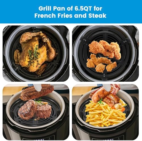 Air Fryer Grill Pan Grill Plate Crisper Plate Accessories Tray Rack for Ninja OP302 OP305 FD305 FD305 Air Fryer,Air fryer Replacement Parts for Ninja FD302 6.5 Qt FD101 5 Qt FD401 8 Qt - Image 4