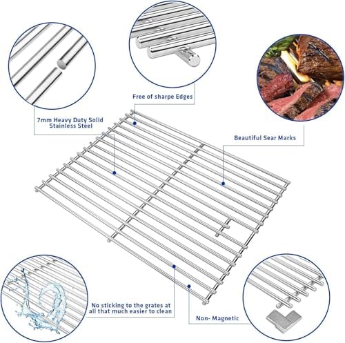 Uniflasy Grill Parts for Nexgrill 720-0830H/720-0888, Grates & Heat Plates - Image 6