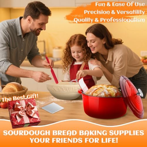 Enameled Cast Iron Dutch Oven Pot with Lid, 5QT Dutch Oven for Bread Baking - Image 7