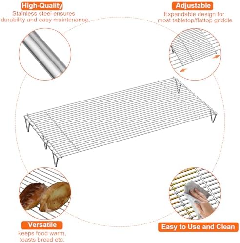 Adjustable Grill Warming Rack for Blackstone 22 28 36 Inch Griddle - Image 4