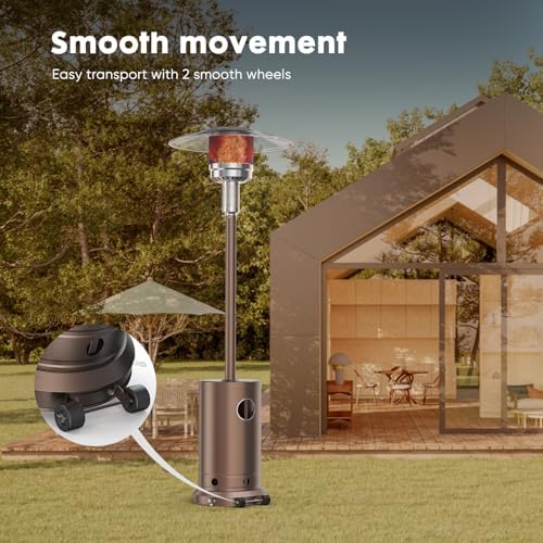 OLIXIS 48,000 BTU Patio Heater with Wheels Heater for Outdoor Use - Image 6