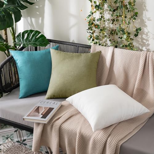 MIULEE Decorative Outdoor Pillow Covers Waterproof 20x20 Light Olive Green - Image 4