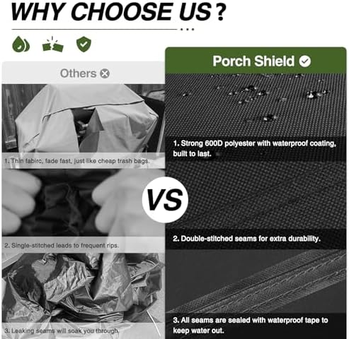 Porch Shield 28 inch 600D Waterproof Outdoor Griddle Cover - Image 3