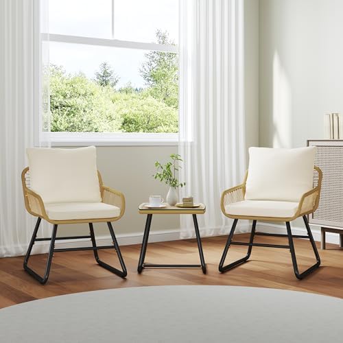 Yaheetech 3 Piece Patio Bistro Set, Outdoor Wicker Bistro Furniture Sets - Image 2