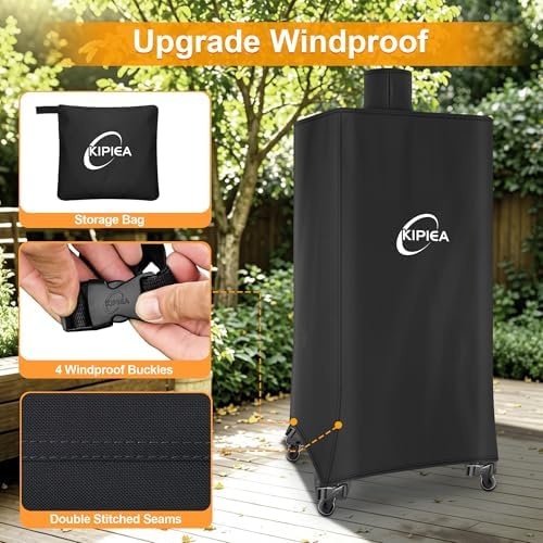Kipiea 600D Vertical Smoker Cover for Pit Boss 3/4 / 5/7 Series, Waterproof Pellet Grill Cover, 73550, UV Resistant, No Tear, No Fading - Image 4