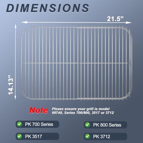 304 Stainless Steel Hinged Cooking Grate for PK99011 (Pre-1997 Models) - Image 2