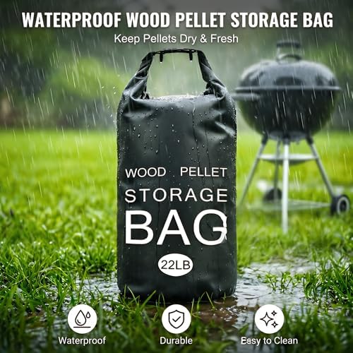 2 Pack 22LB Waterproof Wood Pellet Storage Bags with Handles - Image 2