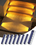 DetarZinLED Solar Step Lights Outdoor IP68 Waterproof 8 Pack Warm White by DetarZinLED
