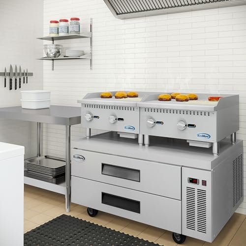 KoolMore 24 in. Natural Gas 2-Burner Griddle with 60,000 BTU in Stainless-Steel, ETL Listed (KM-GG2-24M) - Image 5