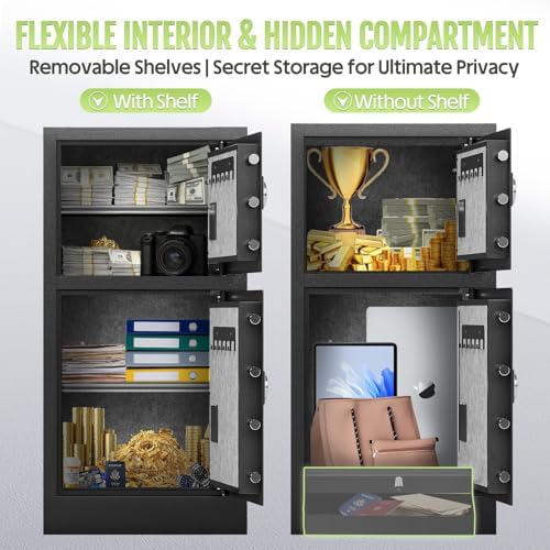 KAER 8.6 CuFt Extra Large Heavy Duty Home Safe Box with Hidden Lock Box - Image 3