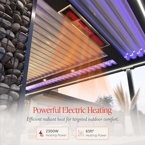 Bromic Platinum Smart Heat 2300W Electric Patio Heater - Radiant Infrared, 208V, White Finish - BH0320020 - Image 3