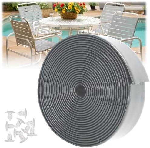 LukLoy 2" Wide 60ft Long Vinyl Straps for Patio Chairs Repairs, Grey by LukLoy