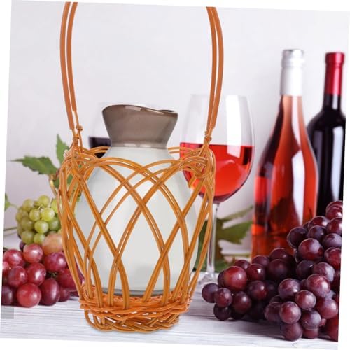 5pcs Woven Wine Bottle Baskets with Handles ABS Xmas - Image 6