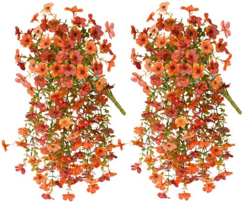 ZFProcess Artificial Fall Flowers for Outdoors 2PCS Silk Fake Flowers - Image 2