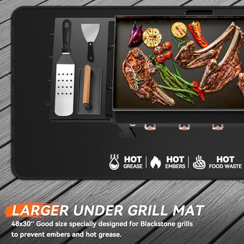 48x30 inches Large Under Grill Mats for Blackstone Outdoor Deck BBQ - Image 2