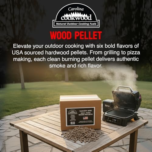 Carolina Cookwood 100% Pure Wood Pellet Variety Pack – 6-Pack (9 lbs), 100% USA-Sourced, Includes Apple, Hickory, Pecan, Maple, White Oak & Cherry, Perfect for Ninja Pellet Grills, Smoking & BBQ - Image 2