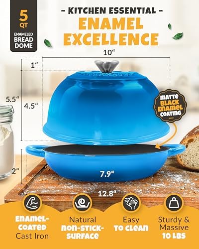 CRUSTLOVE 5 QT Bread Oven for Sourdough Baking with Lid & Baking Tool Set - Image 3