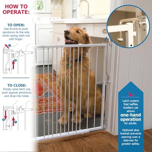 Cardinal Gates MG25 Duragate Baby and Pet Gate, 26.5-41.5 in, White - Image 4