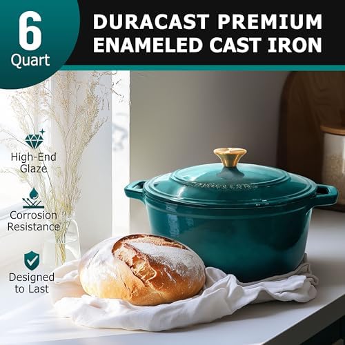 Mueller DuraCast 6 Quart Enameled Cast Iron Dutch Oven Pot with Lid - Image 2