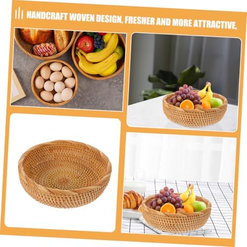 Rattan Woven Picnic Basket for Fruit and Snacks, Vintage Style - Image 5