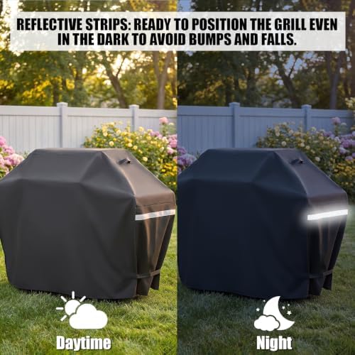 65 Inch Grill Cover for Outdoor Grill, Heavy Duty Waterproof BBQ Cover - Image 6