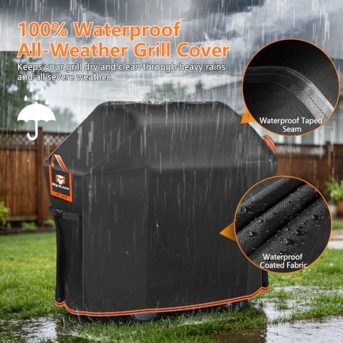 65" BBQ Grill Cover for Outdoor Grill 1000D Heavy Duty Waterproof - Image 3